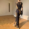 long mesh dress